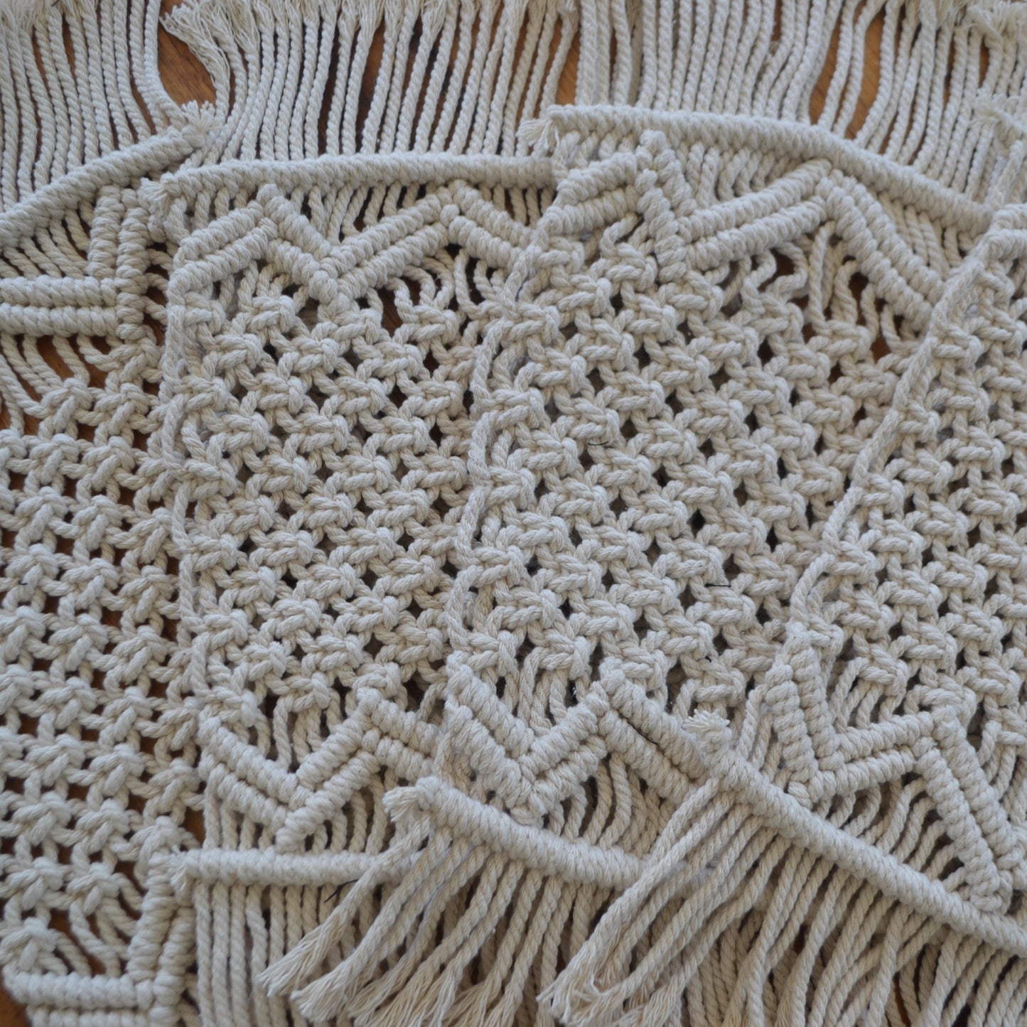 Pippa White Macrame Placemats (Set of 4)