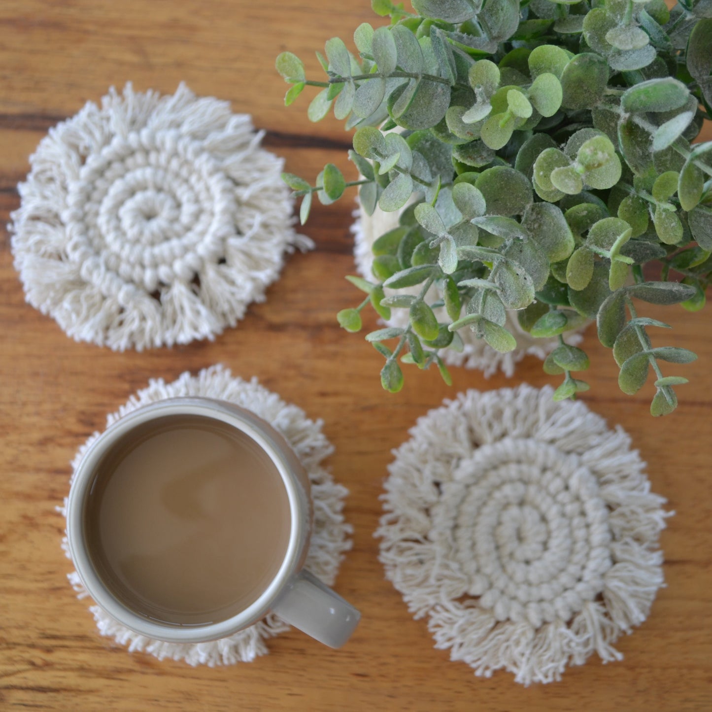 Tilly White Coasters (Set of 4)