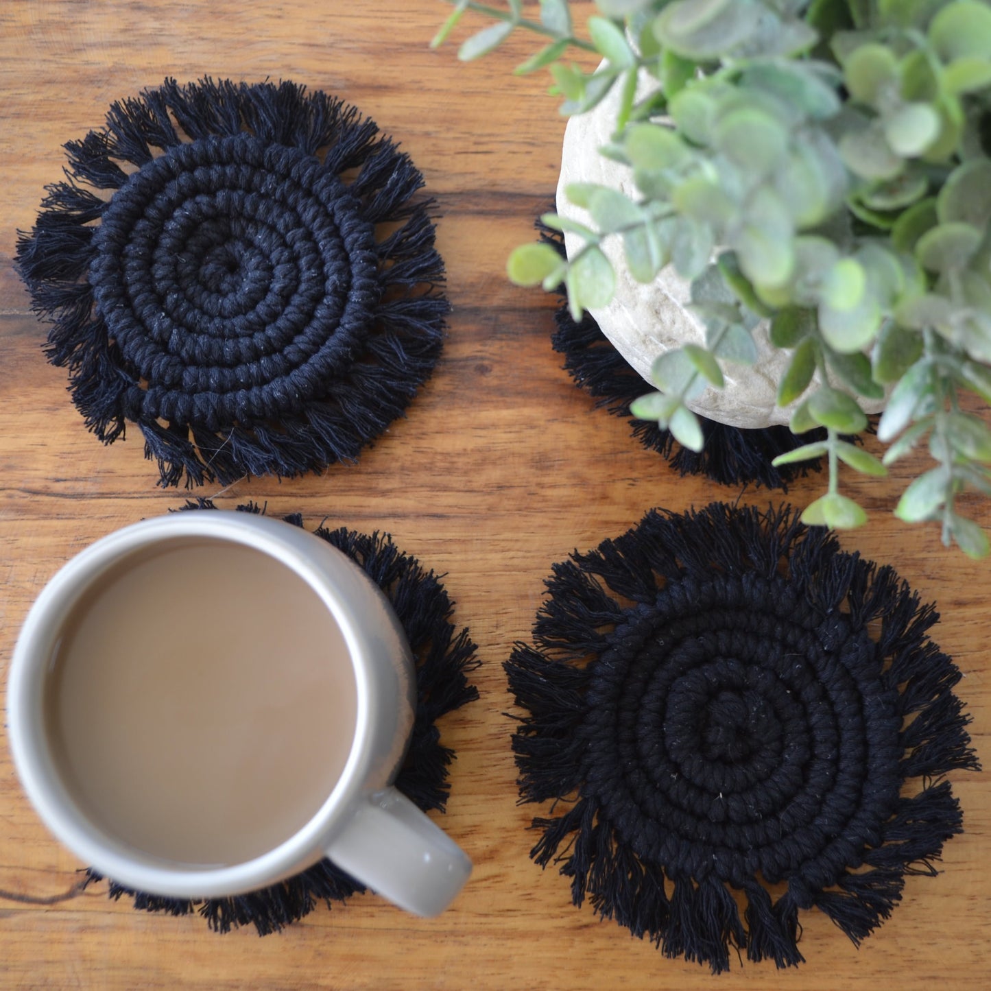 Tilly Black Coasters (Set of 4)