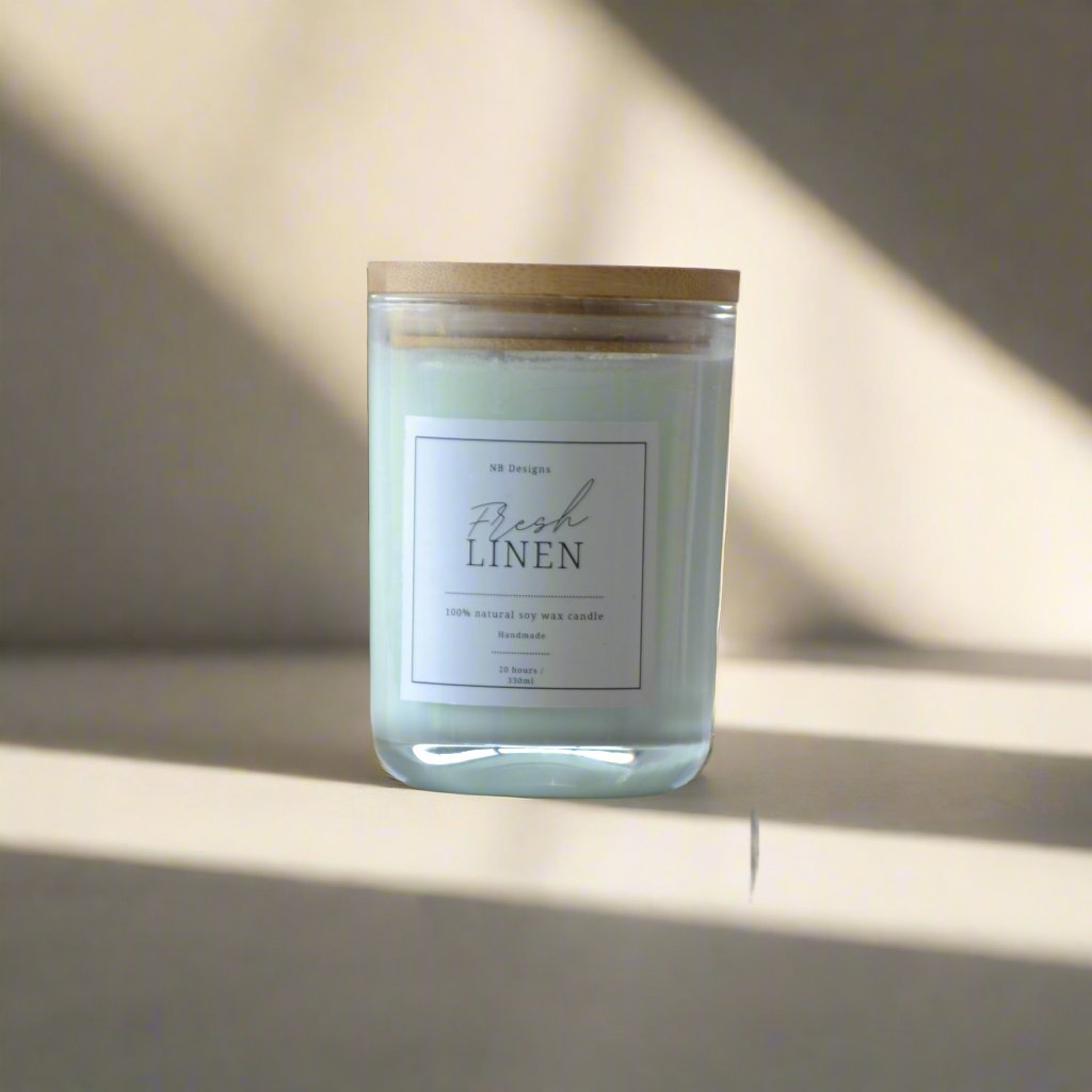 Fresh Linen Soy Wax Scented Candle