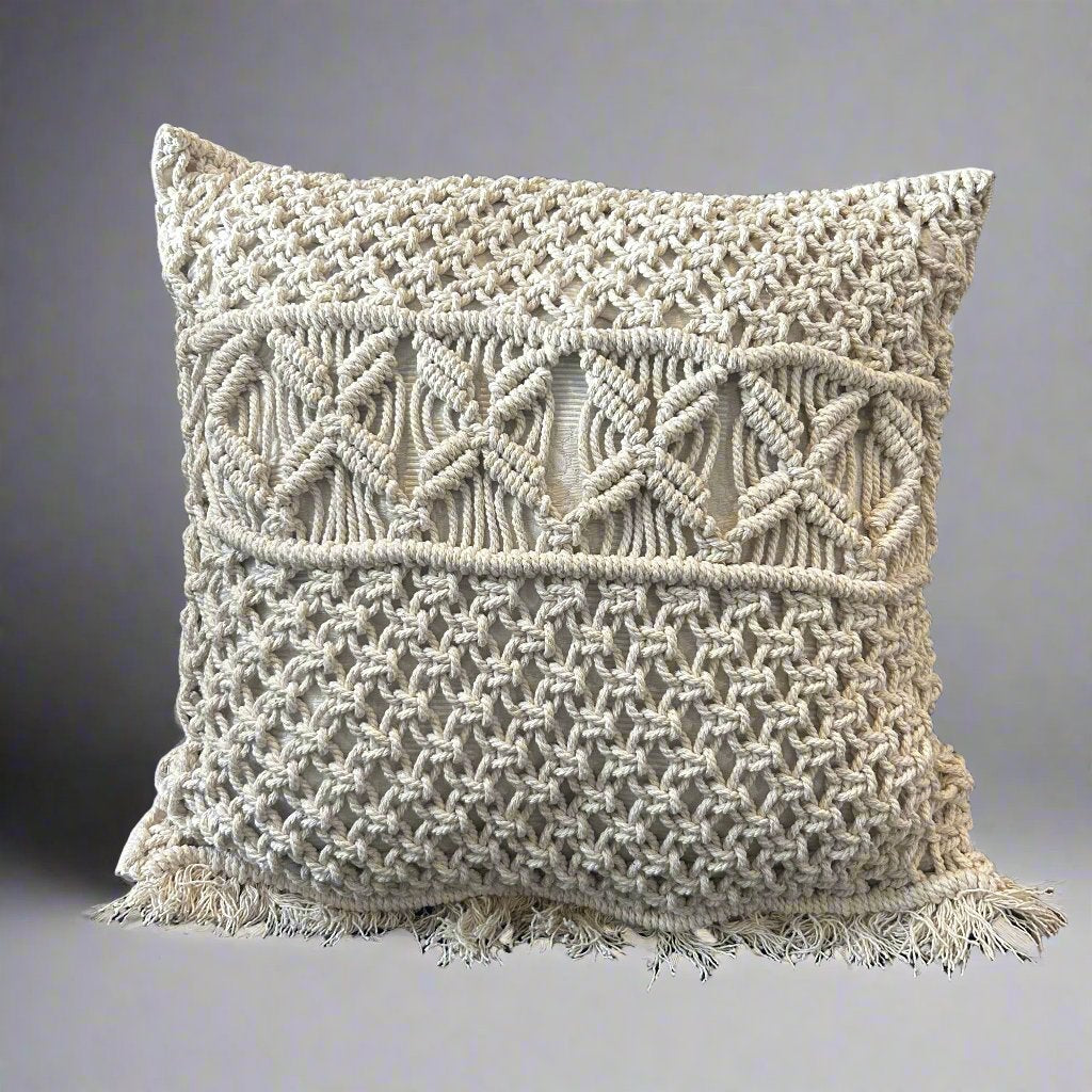 Jasper Macrame Cushion