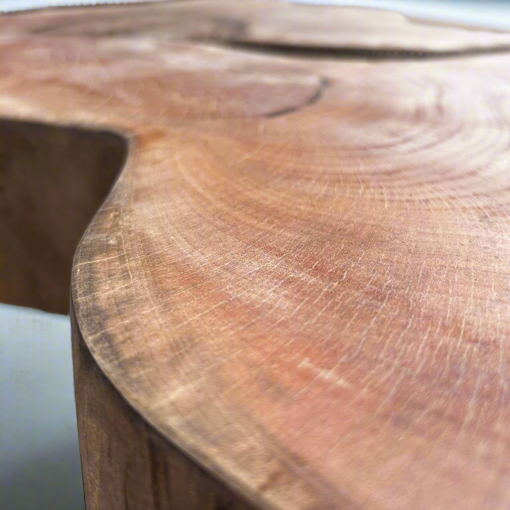 Raw Wood Curvy Coffee Table