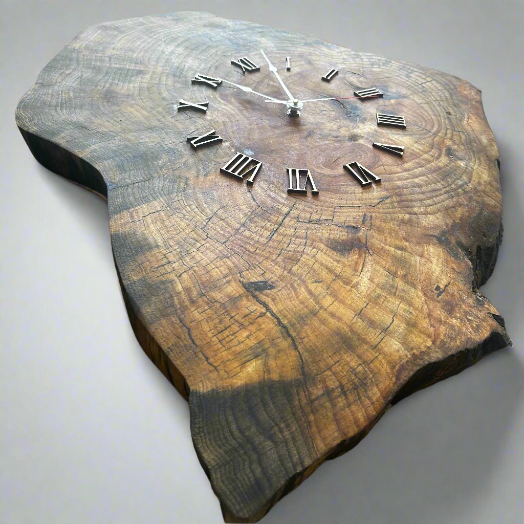 Raw Wood Clock