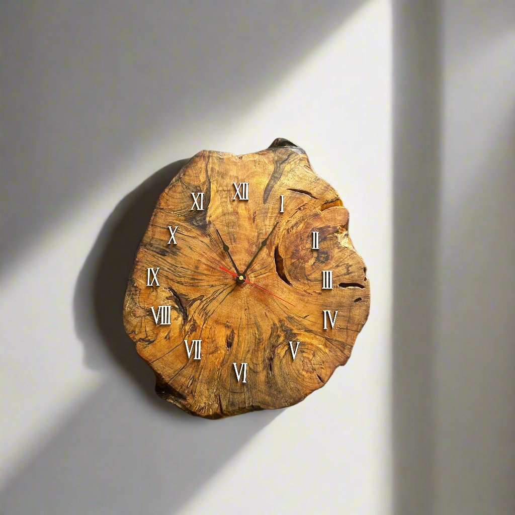 Raw Wood Clock