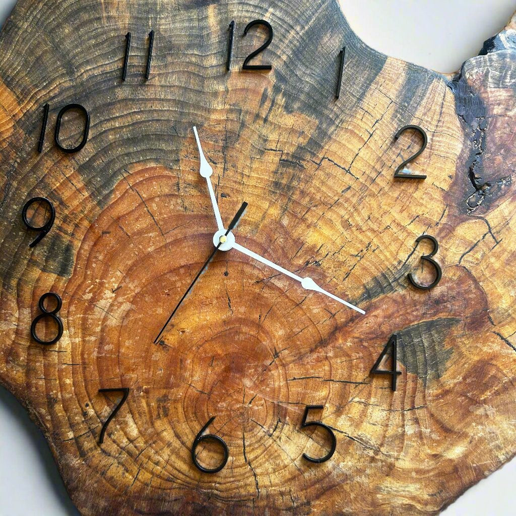 Raw Wood Clock