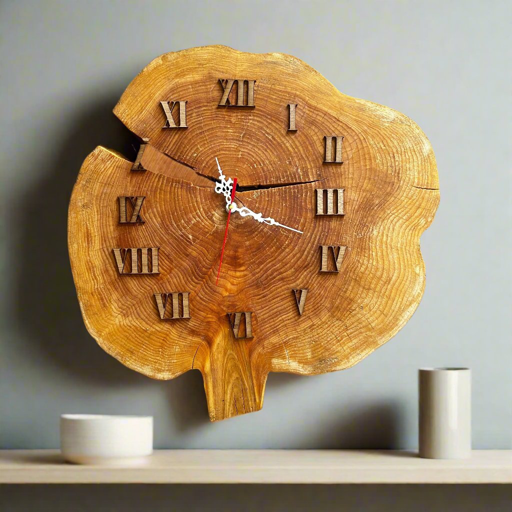 Raw Wood Clock