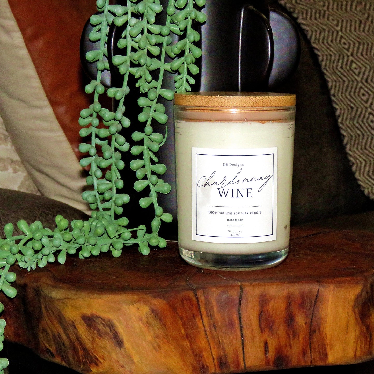 Chardonnay Wine Soy Wax Scented Candle