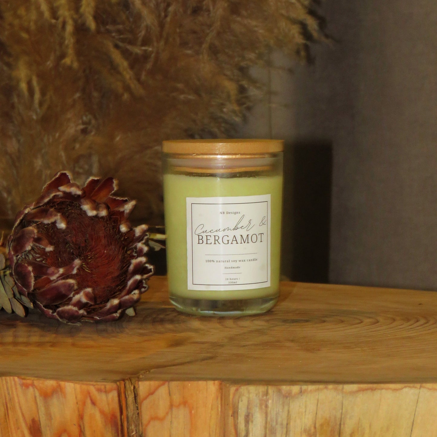 Cucumber & Bergamot Soy Wax Scented Candle